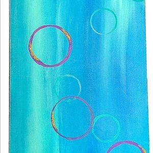 12x16in Bubbles Canvas Painting Wall Art
